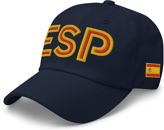 Spain National Flag Retro ESP Soccer Baseball Cap Dad Hat