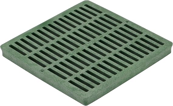 Square Catch Basin Drain Grate, Sand Plastic | Fits Catch Basins, Risers & Low-Profile Adapters | Blocks Debris, Allows Water Flow (12x12)