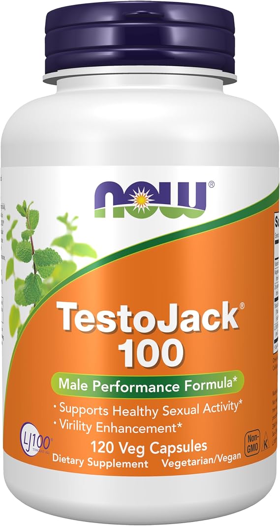 NOW Supplements, TestoJackTM 100 with LJ100, Tongkat Ali, 120 Veg Caps