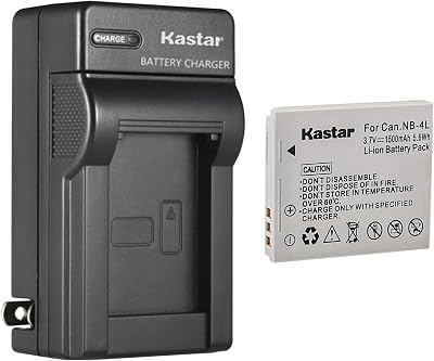 Kastar 1-Pack Battery and AC Wall Charger Replacement for Canon PowerShot SD960 IS, PowerShot SD970 IS, PowerShot SD1000, PowerShot SD1100 IS, PowerShot SD1400 IS, PowerShot TX1, PowerShot ELPH 100 HS