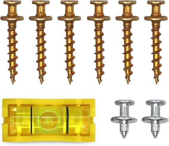 PHS Keyhole Picture Hanging Kit, Holds 30 lb Drywall 100 lb Stud | Keyhole frame hanging kit with bear claw screws for 3 frames, holds up to 30 lb in drywall and 100 lb in wood stud