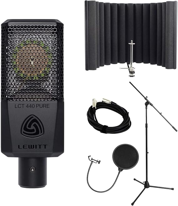 Lewitt LCT-440 Pure Bundle with sE Electronics RF-X, Pop Filter, Stand & Cable (5 Items)