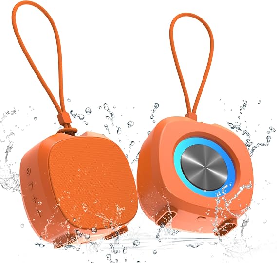 Bluetooth Speaker Portable Media Players Clear Loud Stereo Sound Deep Bass Wireless Speaker With Lights TWS IPX5 Waterproof Small Speakers Long Playtime for HomePartyOutdoorBeach Electronic Gadgets