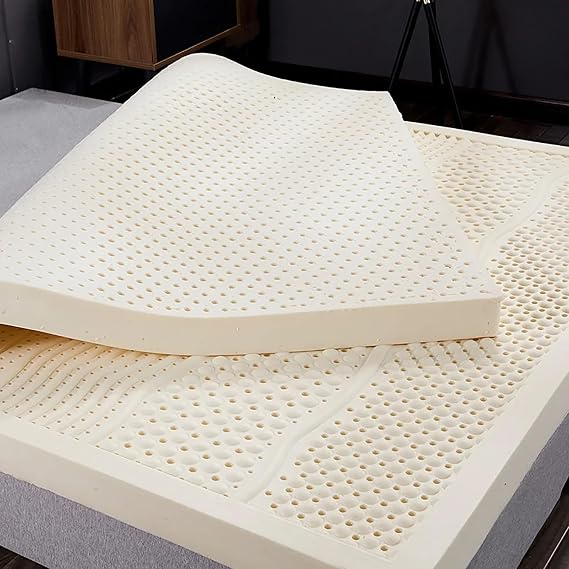 100% Natural Latex Mattress - Queen, King, Twin, Full Sizes - Comfortable Hotel Quality, 1/2/3/4 Inch Thickness, Soft Cover Included, Ideal for Family & Sleep Wellness.