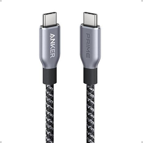 Anker Prime USB C to USB C Cable, 240W Fast Charging Durable Cable (1 ft)
