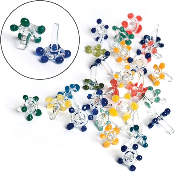 Small Daisy Flower Beads, Premium Quality Hand Blown (25+5 Pack)