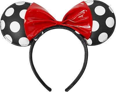 LUV HER Disney Minnie Ears - Colorful Costume Headband for Kids - Birthday Hair Accessory for Theme Park Vacation - Ages 3