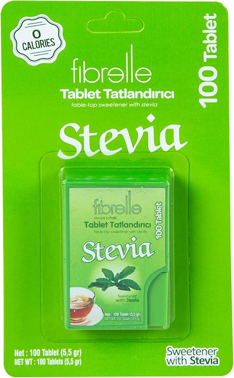 Fibrelle Stevia lı Tablet Tatlandırıcı 100'lük Kutu 1 Paket