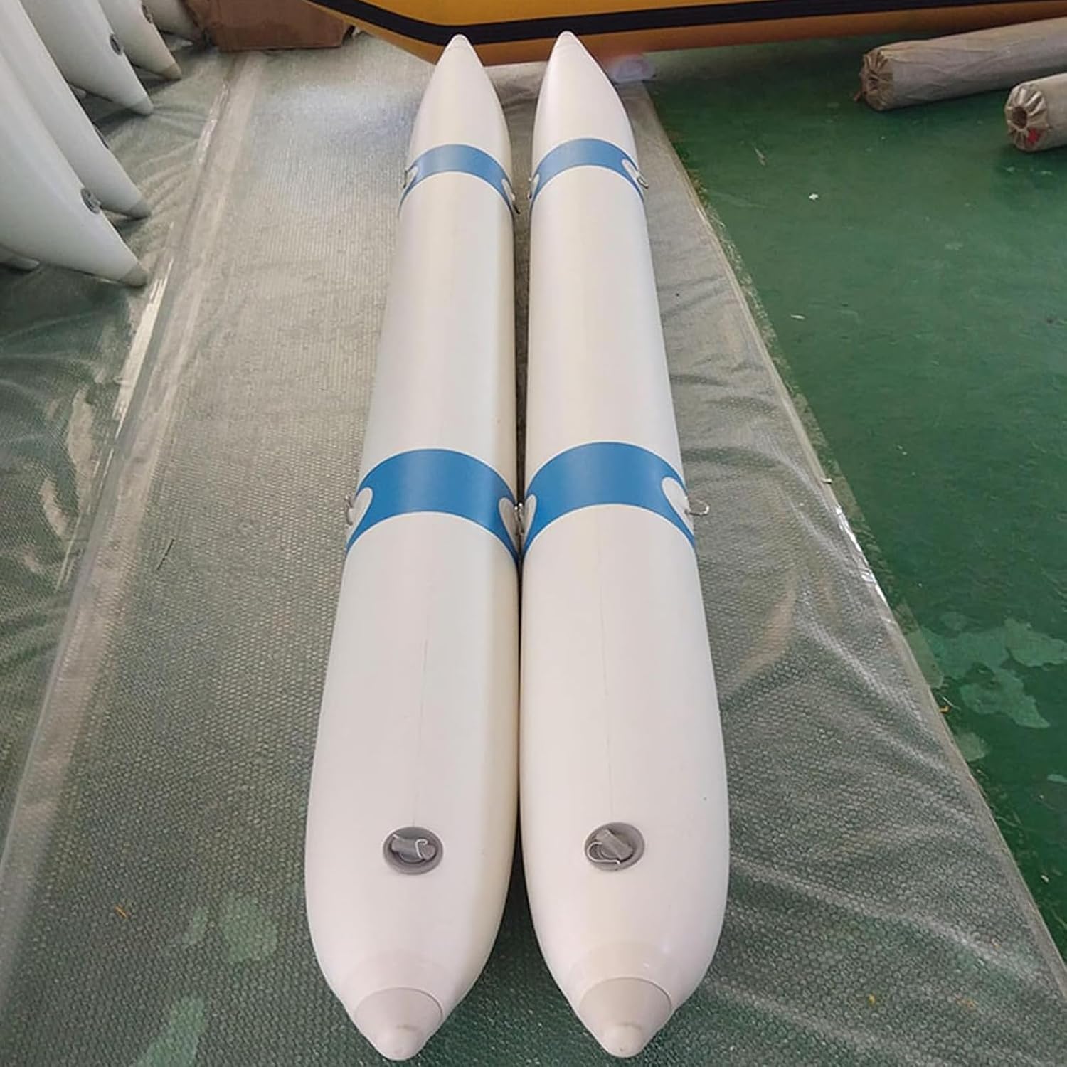 Inflatable Boat Airbag Pontoon, Water Fishing Bicycle Thickened Self-Platform Pontoon Catamaran Fishing