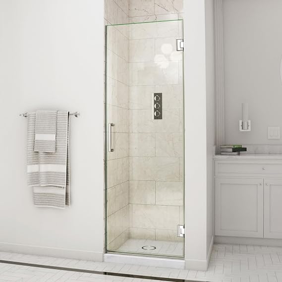 DreamLine Unidoor 26 in. W x 72 in. H Frameless Hinged Shower Door in Chrome, SHDR-20267210F-01