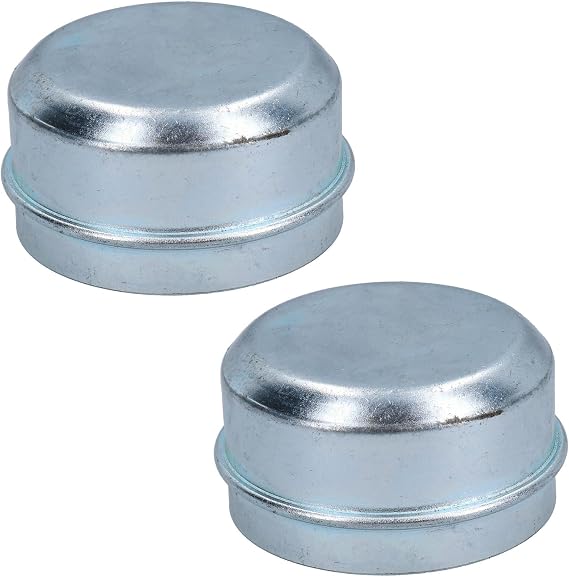 AB Tools Replacement 50.5mm Metal Cap Wheel Hub Trailer Bearing Dust Cover 2 Pack