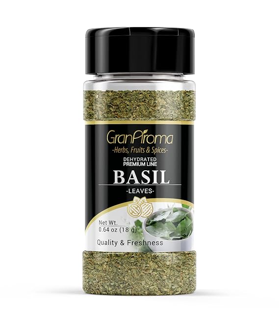 GranAroma Basil Leaves, Sauces & Dressings, Cut & Sifted (0.64 Ounce)