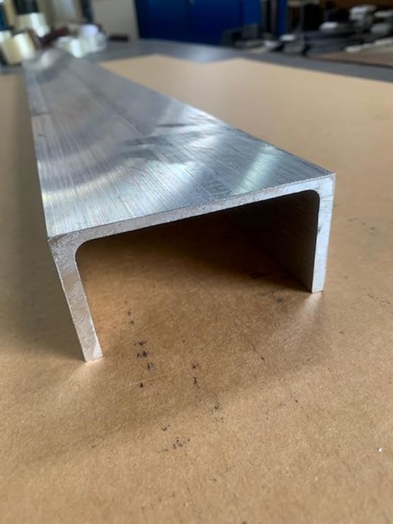 Generic Aluminum Channel 0.150"" Thick x 2"" x 4"" x 12"" Long, 6061-T6 Aluminum, Silver, ALCH0.15X2X4X12