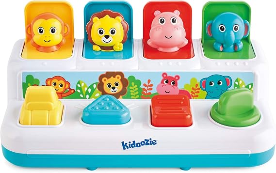 Kidoozie - Pop 'N Play Animal Friends - Baby Pop Up Activity Toy for Colors