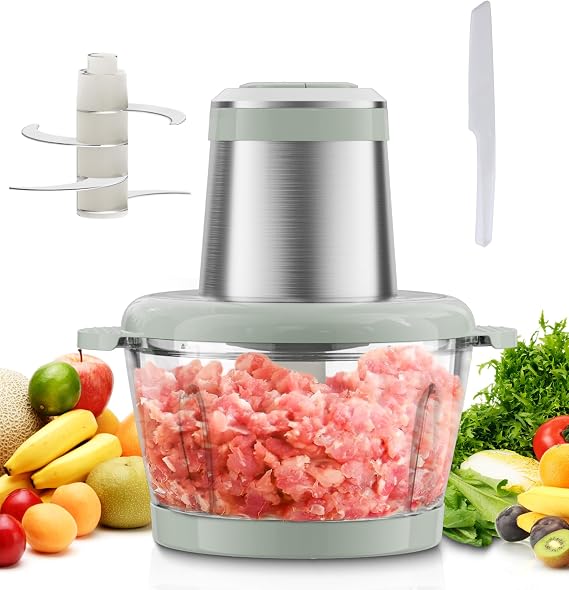 Food Processor, 400W Pure-Copper Motor Multi Vegetable Chopper