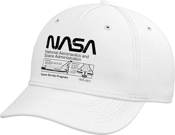 NASA Inspiration Collection Space Shuttle Program Black Adjustable Baseball Hat