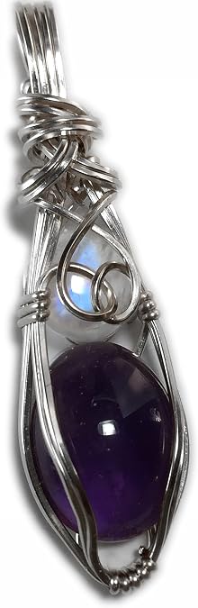 Amethyst and Moonstone Rainbow Pendant 2