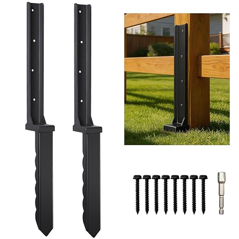 2 Pcs 30" Tall Fence Post Repair Kit