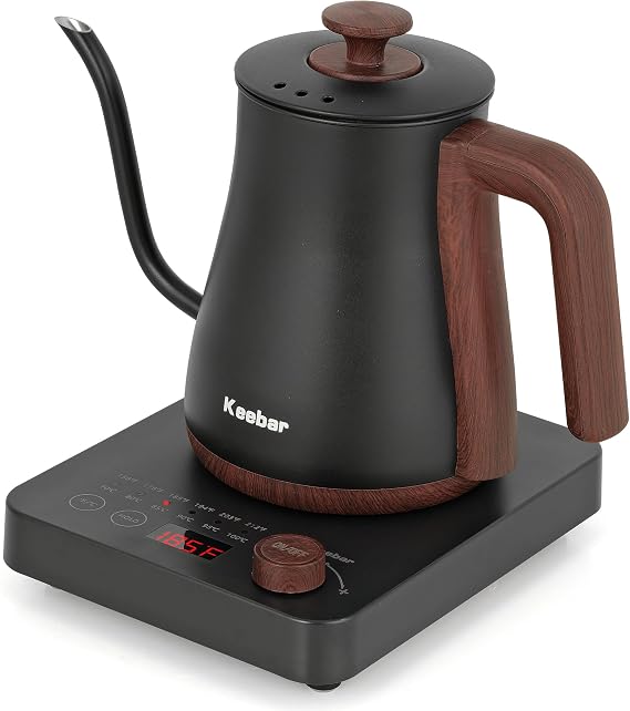Gooseneck Electric Kettle, 0.8 L, 1000W, 6 Temp Presets, LED Display