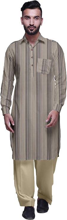 Atasi Pathani Kurta Pajama for Men Full Sleeve Long Kurta Casual Clothing