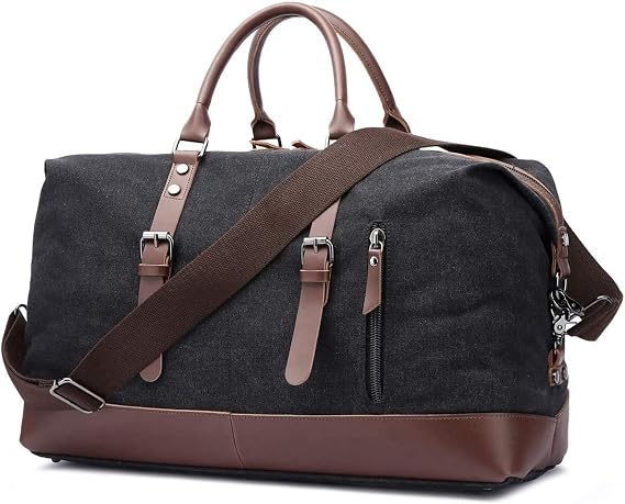 Travel Duffel Bags Canvas Weekender Bag Overnight Carry on Tote Canvas Duffle Bag for Men & Women