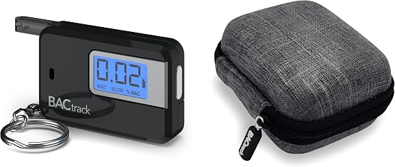 BACtrack Go Keychain Breathalyzer (Black) & Carrying Case