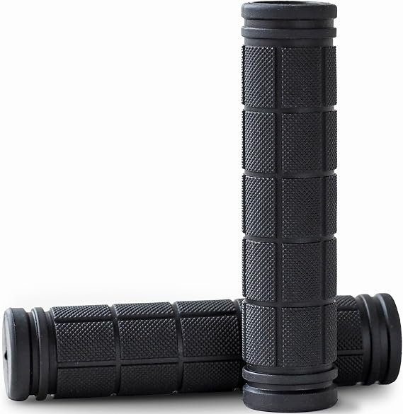 2PCS Bike Handlebar Grips, Non-Slip Rubber Grips for Mountain MTB BMX Scooter Beach Cruiser Razor Folding Bicycle - Soft Ergonomic Handle Grips for Adults & Kids, Comfortable Replacement Hand Grips