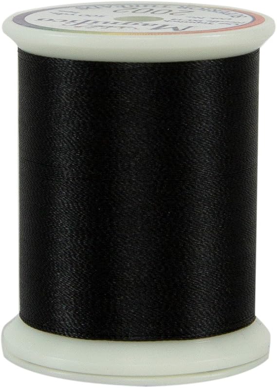Superior Threads Magnifico 2-Ply 40 Weight Trilobal Polyester Sewing Thread Spool - 500 Yards (#2002 Blackout)