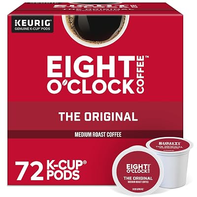 Eight OClock Coffee The Original, Single-Serve Keurig K-Cup Pods, Medium Roast Coffee Pods, 72 Count