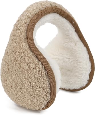 Surblue Unisex Warm Knit Earmuff Fleece Foldable Stretch Winter Cashmere Ear Warmer