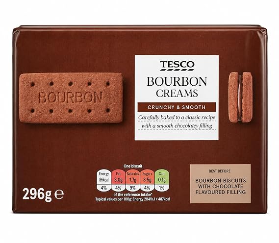 Tesco Bourbon Creams Biscuits 296G