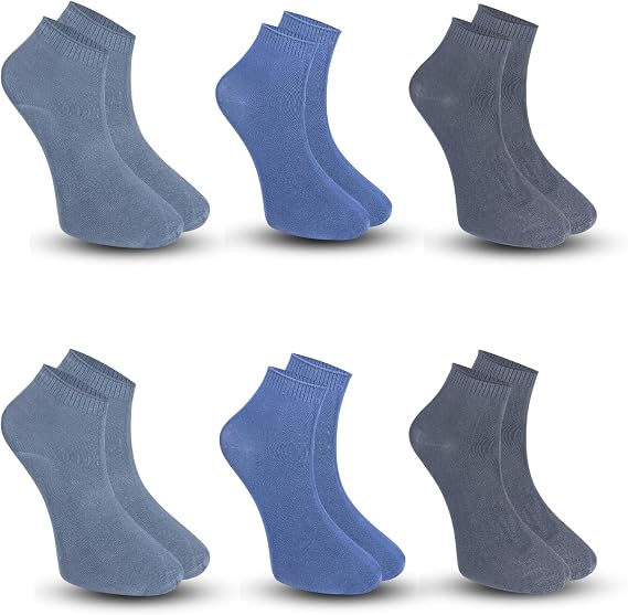 Erkek Bambu Patik Çorap – 6 Çift – Dikişsiz, Her Mevsim, Nefes Alabilir – Günlük & Spor