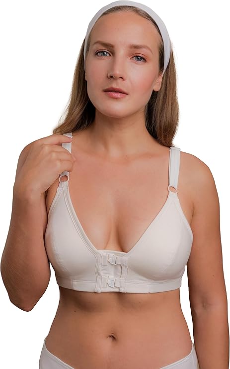 Cottonique Women's Front Closure Support Bra Regular