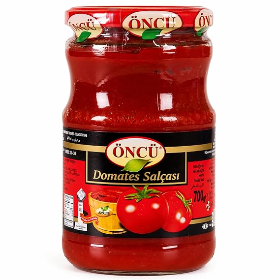 ONCU Tomato Paste, 100% Natural, Rich & Thick Concentrated Tomato Paste, No Preservatives, Traditional Turkish Style, 700g (24.7 oz)