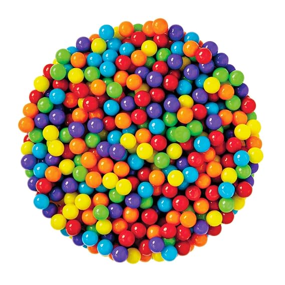 Snack Attack Assorted Mini Jawbreakers Hard Candy Vibrant Rainbow Colors Long-Lasting Sweetness Double Bagged Double Sealed Fun Treat Kids & Adults 3lb Bag