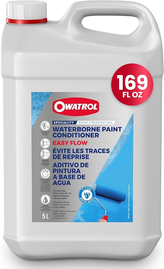 OWATROL Easy Flow Paint, Water-Based Acrylic Paint Conditioner, 169 Oz