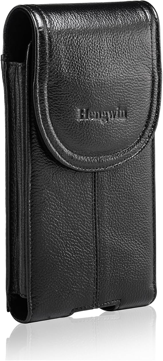 Real Leather Cell Phone Holster Belt Pouch Case with Belt Clip Loop