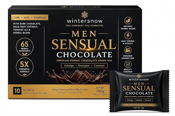 Men Sensual Stamina Chocolate for Vitality with Omega Enriched -12pcs 10gram each