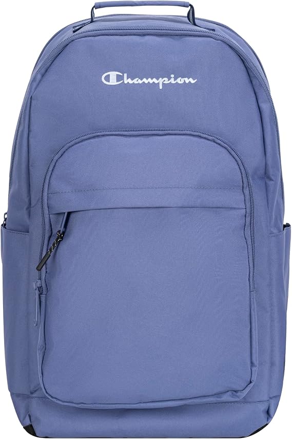 Champion Women's Council Laptop Backpack with Padded Adjustable Straps, Water Bottle Pocket for Work, Travel, Commute, Seven Seas Blue, One Size