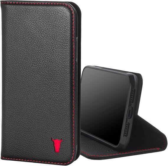 TORRO Leather Case Compatible with iPhone 11 Genuine Leather Wallet Case/Cover with Card Holder and Stand Function (Black)
