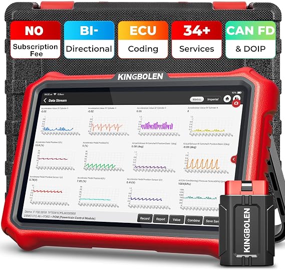 KINGBOLEN K8 Pro OBD2 Scanner, 8'' Bidirectional Scan Tool, 34+ Reset