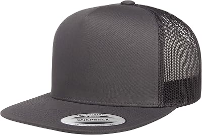 FlexfitYupoong Classic Trucker Cap Hat, Charcoal, OSFA