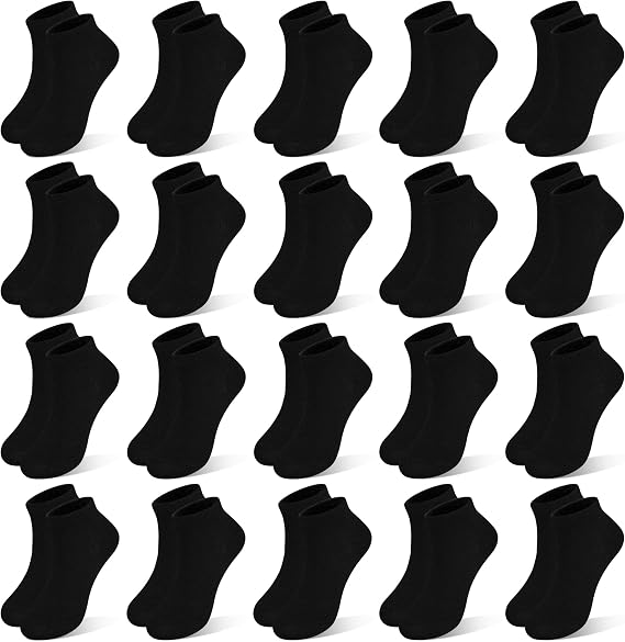 ZERULETS Kids Socks, 20 Pairs Boys Girls Low Cut Ankle Socks 1-13 Years | Short School Athletic Socks for Toddler, Soft, Breathable, White, Black, Grey, Fit for Daily, Casual, Sport