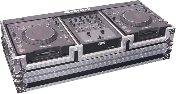 Odyssey FZ10CDJW Flight Zone Dj Coffin With Wheels For A 10" Mixer And Two Large Format Cd Players