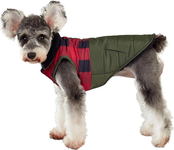 Coat for Dogs, Red Buffalo Check, Small
