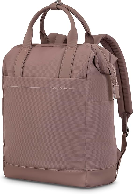 Samsonite Better Than Basics Convertible Backpack - Dual Carrying Options - Doctor-Bag Style Opening With Concealed Front Zipper - StackItTM Strap Designed For Luggage Trolley - CHOCOLATE MAUVE