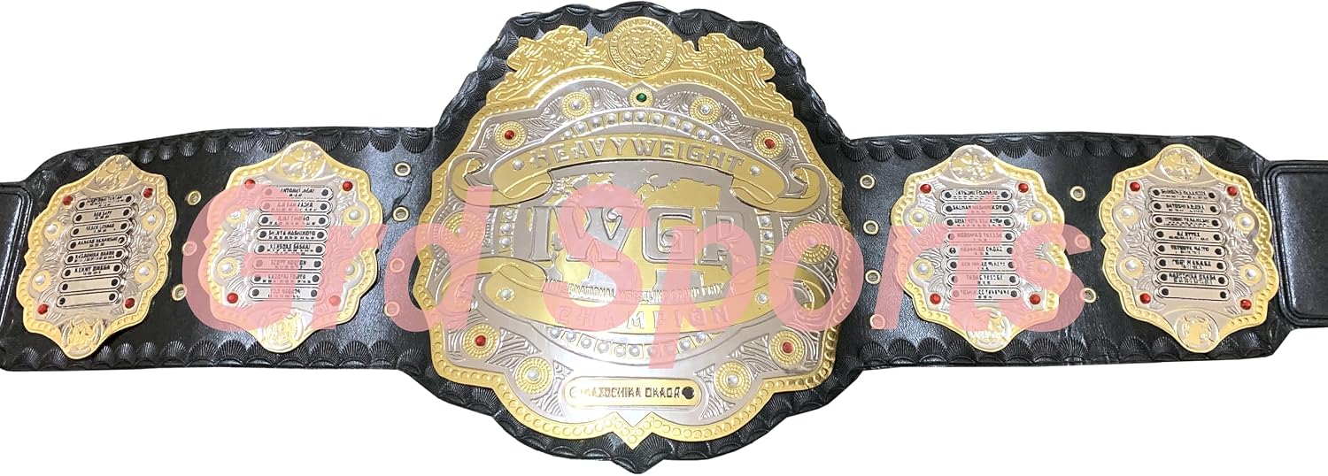 IWGP V4 Heavyweight Wrestling Championship Belt Dual Gold Plated