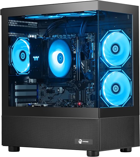 NINGMEI Prebuilt Gaming PC Desktop Computer Ryzen Ryzen 5 5600GT