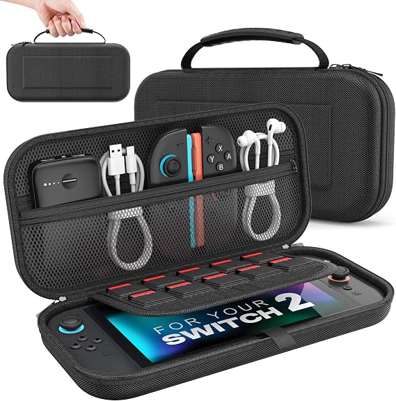 MoKo Case for Nintendo Switch 2 (2025) Holds 10 Games and Console