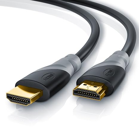 CSL-Computer 10m - Ultra HD 4k HDMI Kabel 2.0b 60Hz 18GBit s - High Speed with Ethernet - 3 Fach geschirmt inkl. Stecker- und Kontaktschirmung - 2160p Full HD 1080p - 3D ARC CEC